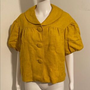 Kenar Vintage Yellow Button-Up Jacket